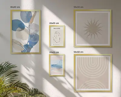 Abstract plant gallery wall stylish wall art set