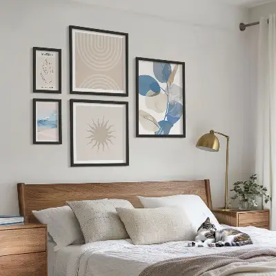Abstract plant gallery wall stylish wall art set