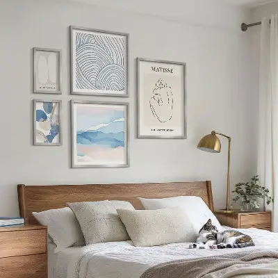Framed photo set Stylish nature abstract graphics