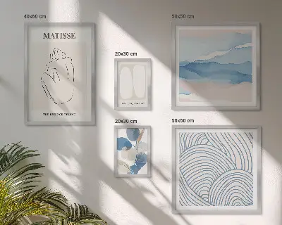 Framed photo set Stylish nature abstract graphics