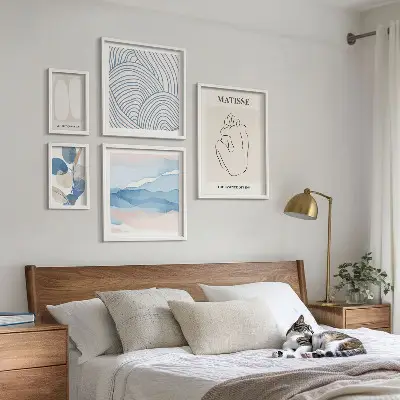 Framed photo set Stylish nature abstract graphics