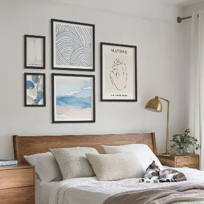 Framed photo set Stylish nature abstract graphics