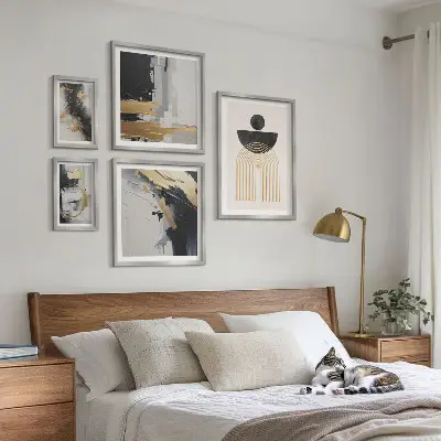 Framed photo set Abstract modern compositions