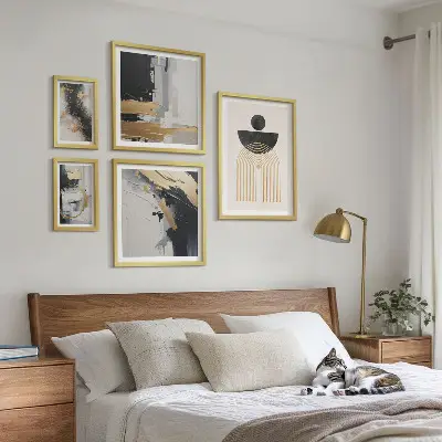 Framed photo set Abstract modern compositions