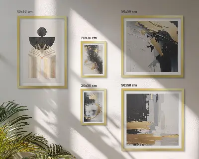 Framed photo set Abstract modern compositions