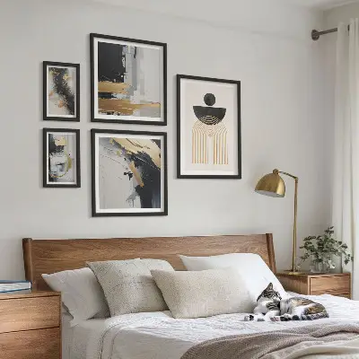 Framed photo set Abstract modern compositions