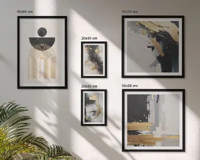 Framed photo set Abstract modern compositions