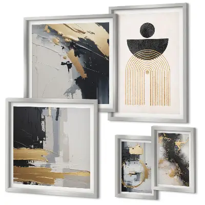 Framed photo set Abstract modern compositions