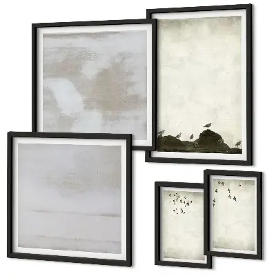 Gallery wall Industrial flock of birds