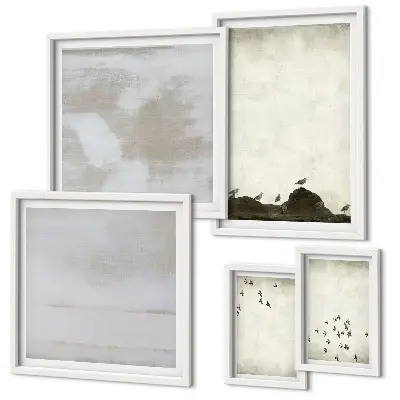 Framed photo set Minimalistic Birds in Flight