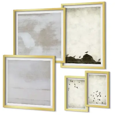 Framed photo set Minimalistic Birds in Flight