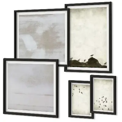 Framed photo set Minimalistic Birds in Flight