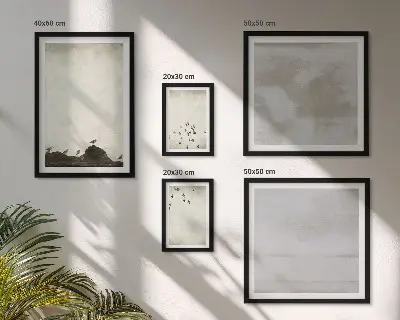 Framed photo set Minimalistic Birds in Flight