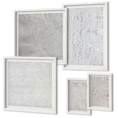Set of 5 wall art pieces Sand patterns structures geometry