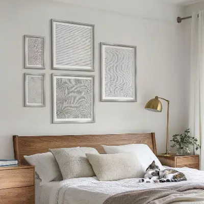 Sand patterns geometric wall art set of 5 pieces