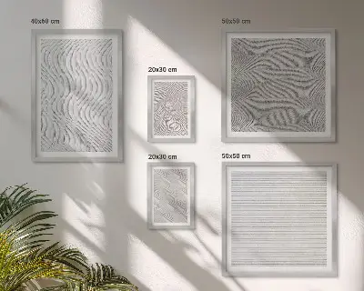 Sand patterns geometric wall art set of 5 pieces