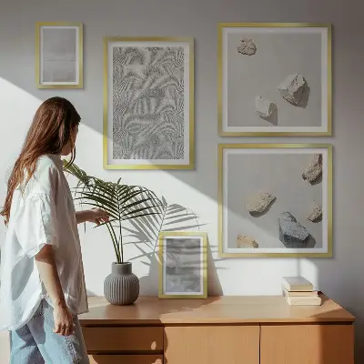 Gallery wall Modern minimalist textures