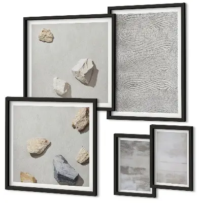 Gallery wall Modern minimalist textures