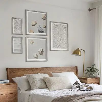 Framed photo set Geometric cardboard stones