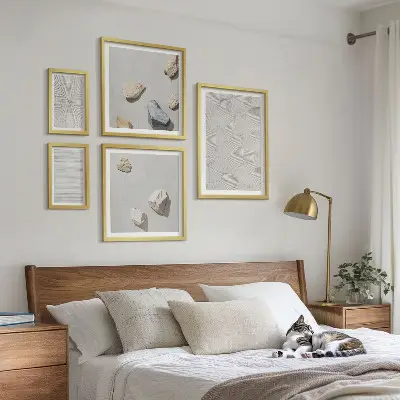 Framed photo set Geometric cardboard stones