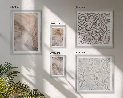 Set of 5 wall art pieces Marble stone texture patterns