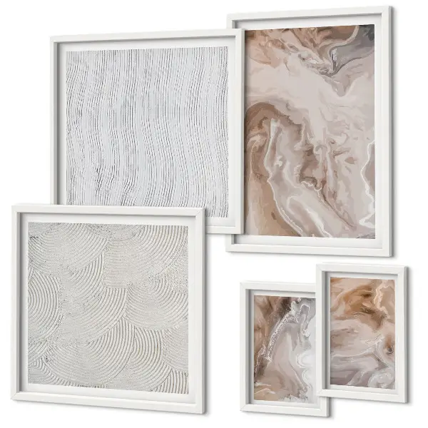 Gallery wall Stone texture marble patterns