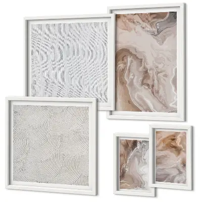 Gallery wall Stone texture marble patterns