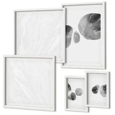 Set of 5 wall art pieces Abstract paint splashes painting
