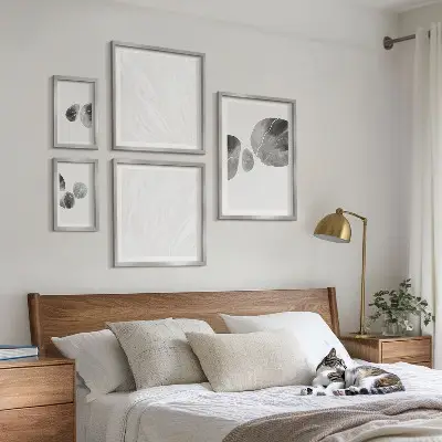 Set of 5 wall art pieces Abstract paint splashes painting
