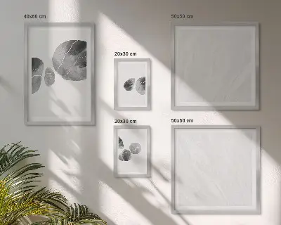 Set of 5 wall art pieces Abstract paint splashes painting