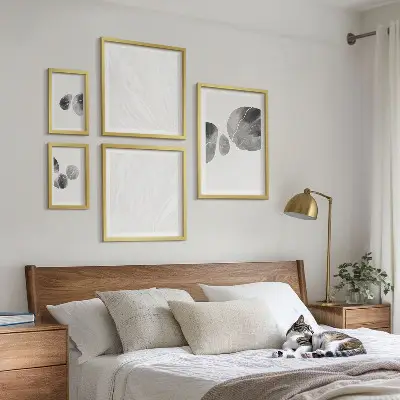Set of 5 wall art pieces Abstract paint splashes painting