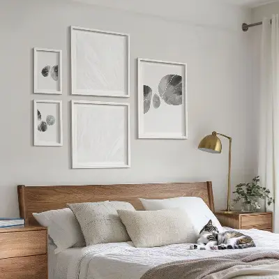Set of 5 wall art pieces Abstract paint splashes painting
