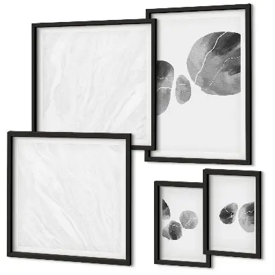 Set of 5 wall art pieces Abstract paint splashes painting