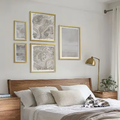 Framed photo set Worn textures modern style