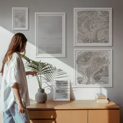 Framed photo set Worn textures modern style