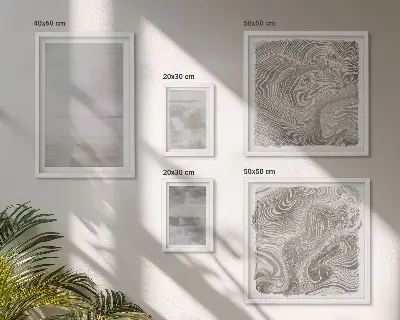 Framed photo set worn textures in a modern style