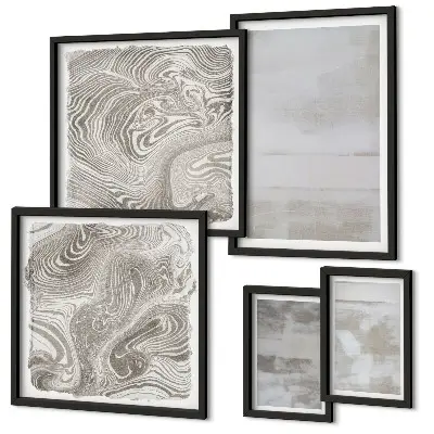 Framed photo set Worn textures modern style