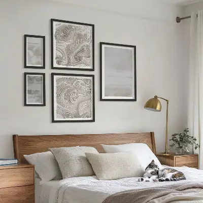 Framed photo set Worn textures modern style