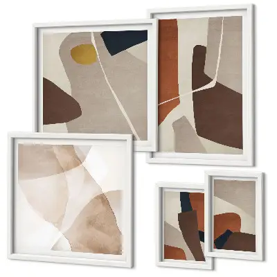 Gallery wall Abstract modern shapes
