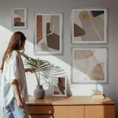 Gallery wall Abstract modern shapes