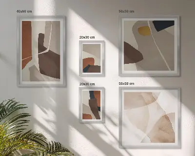 Gallery wall Abstract modern shapes