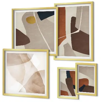 Gallery wall Abstract modern shapes