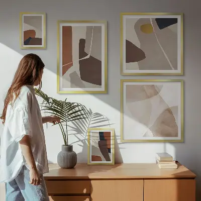 Gallery wall Abstract modern shapes