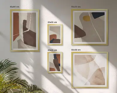 Gallery wall Abstract modern shapes