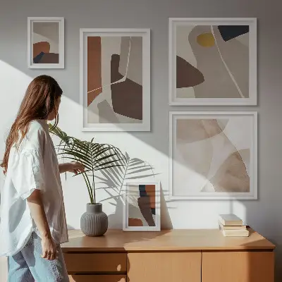 Gallery wall Abstract modern shapes