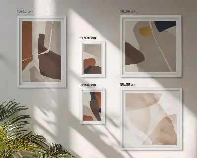Gallery wall Abstract modern shapes