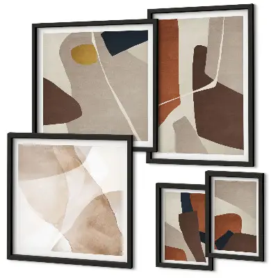 Gallery wall Abstract modern shapes