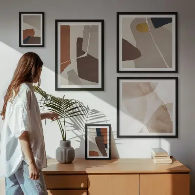 Gallery wall Abstract modern shapes