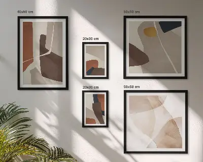 Gallery wall Abstract modern shapes