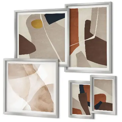 Gallery wall Abstract modern shapes
